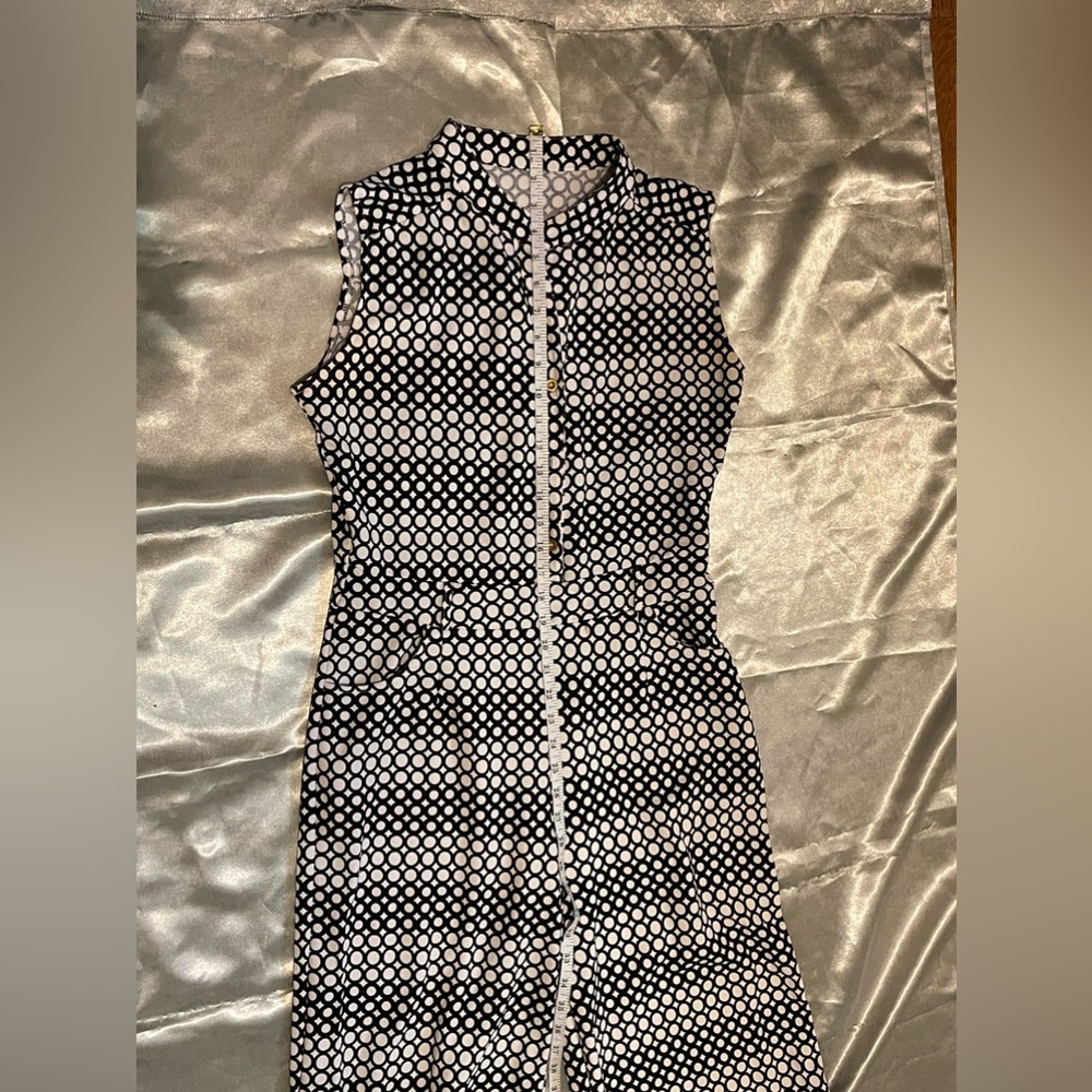 Button Up Printed Long Wide Leg Pant jumpsuit size L - Picture 6 of 7